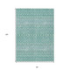 8' X 10' Aqua Teal Blue And Ivory Tribal Washable Indoor Outdoor Area Rug