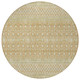 8' Copper Ivory And Olive Green Round Tribal Washable Indoor Outdoor Area Rug