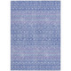 5' X 8' Sky Blue Purple And Ivory Tribal Washable Indoor Outdoor Area Rug
