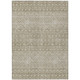 8' X 10' Taupe Green And Ivory Tribal Washable Indoor Outdoor Area Rug