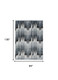 8' X 11' Ivory Blue and Gray Abstract Area Rug