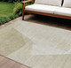 10' X 14' Beige Khaki And Taupe Abstract Washable Indoor Outdoor Area Rug