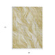 8' X 10' Gold Beige And Ivory Abstract Washable Indoor Outdoor Area Rug