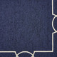 8' X 11' Blue And Ivory Geometric Hand Hooked Area Rug