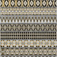 3' X 5' Charcoal Gray And Gold Quatrefoil Washable Indoor Outdoor Area Rug