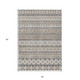 5' X 8' Taupe Beige And Gray Quatrefoil Washable Indoor Outdoor Area Rug