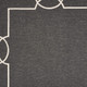 8' X 11' Onyx And White Geometric Handmade Indoor Outdoor Area Rug
