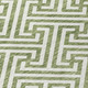 5' X 8' Green And Beige Geometric Washable Indoor Outdoor Area Rug