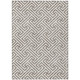 3' X 5' Taupe And Ivory Geometric Washable Indoor Outdoor Area Rug
