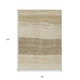 8' X 10' Beige Brown And Taupe Striped Washable Indoor Outdoor Area Rug