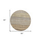 8' Taupe Brown And Beige Round Striped Washable Indoor Outdoor Area Rug