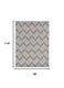 7' X 10' Gray Geometric Indoor Outdoor Area Rug
