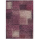 3' X 5' Plum Mauve And Beige Abstract Washable Indoor Outdoor Area Rug