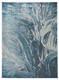 8' X 11' Blue And Silver Abstract Area Rug