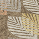 3' X 5' Chocolate Beige And Gray Floral Washable Indoor Outdoor Area Rug