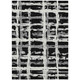 5' X 8' Black Gray And Silver Striped Washable Indoor Outdoor Area Rug