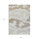 9' X 12' Ivory Beige And Brown Abstract Washable Indoor Outdoor Area Rug