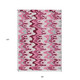 8' X 10' Blush Pink And Mauve Abstract Washable Indoor Outdoor Area Rug