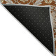 8' X 10' Orange Taupe And Gold Floral Washable Indoor Outdoor Area Rug