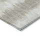 3' X 5' Ivory Beige And Taupe Striped Washable Indoor Outdoor Area Rug