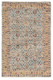 3' X 5' Blue And Beige Jute Floral Hand Woven Area Rug