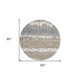 8' Taupe Brown And Ivory Round Striped Washable Indoor Outdoor Area Rug