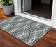 3' X 5' Gray Ivory And Charcoal Abstract Washable Indoor Outdoor Area Rug