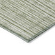 5' X 8' Green And Ivory Striped Washable Indoor Outdoor Area Rug