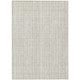 5' X 8' Ivory And Beige Striped Washable Indoor Outdoor Area Rug