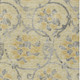5' X 8' Gold Gray And Charcoal Floral Washable Indoor Outdoor Area Rug