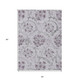 5' X 8' Lavender Purple And Gray Floral Washable Indoor Outdoor Area Rug