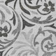 5' X 8' Gray Charcoal And Silver Floral Washable Indoor Outdoor Area Rug