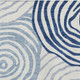 3' X 5' Ivory And Navy Blue Abstract Washable Indoor Outdoor Area Rug