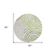 8' Artichoke Green And Fern Green Round Abstract Washable Indoor Outdoor Area Rug