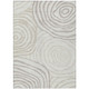 9' X 12' Ivory Beige And Khaki Abstract Washable Indoor Outdoor Area Rug