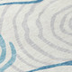10' X 14' Teal Blue Ivory And Silver Abstract Washable Indoor Outdoor Area Rug