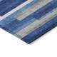 5' X 8' Navy Blue And Denim Blue Striped Washable Indoor Outdoor Area Rug