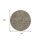 8' Khaki Beige And Gray Round Floral Washable Indoor Outdoor Area Rug