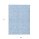 9' X 12' Sky Blue And Blue Floral Washable Indoor Outdoor Area Rug