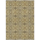 9' X 12' Brown Beige And Tan Medallion Washable Indoor Outdoor Area Rug