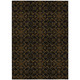 5' X 8' Brown And Black Medallion Washable Indoor Outdoor Area Rug