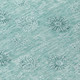 3' X 5' Teal Blue And Ivory Floral Washable Indoor Outdoor Area Rug