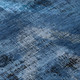9' X 12' Navy Blue And Sky Blue Abstract Washable Indoor Outdoor Area Rug