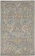 2' X 3' Sage Orange And Gray Wool Floral Distressed Area Rug