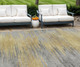 8' X 10' Gold Gray And Charcoal Abstract Washable Indoor Outdoor Area Rug
