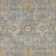 3' X 5' Sage Orange And White Wool Floral Distressed Area Rug