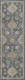 7' Sage And Slate Gray Wool Floral Medallion Runner Rug