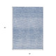 3' X 5' Denim Blue And Blue Abstract Washable Indoor Outdoor Area Rug