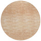 8' Salmon And Ivory Round Abstract Washable Indoor Outdoor Area Rug