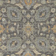 3' X 5' Taupe Orange And Gray Wool Floral Distressed Area Rug